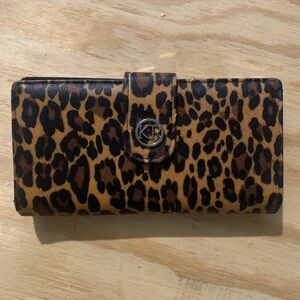 Kim Rogers Brown Leopard Print Wallet